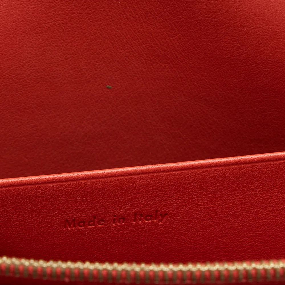 Celine Lambskin Frame Evening Clutch on Chain Crossbody Bag