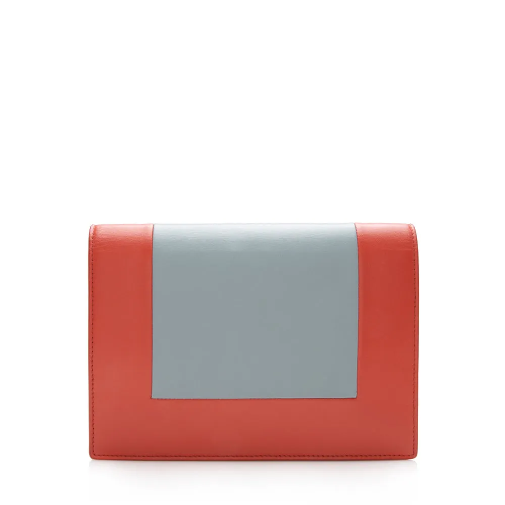 Celine Lambskin Frame Evening Clutch on Chain Crossbody Bag