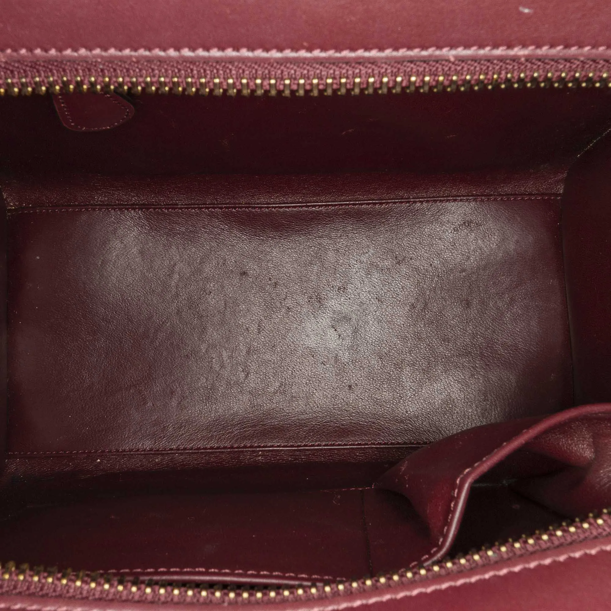 Celine Luggage Leather Tote Bag Purple
