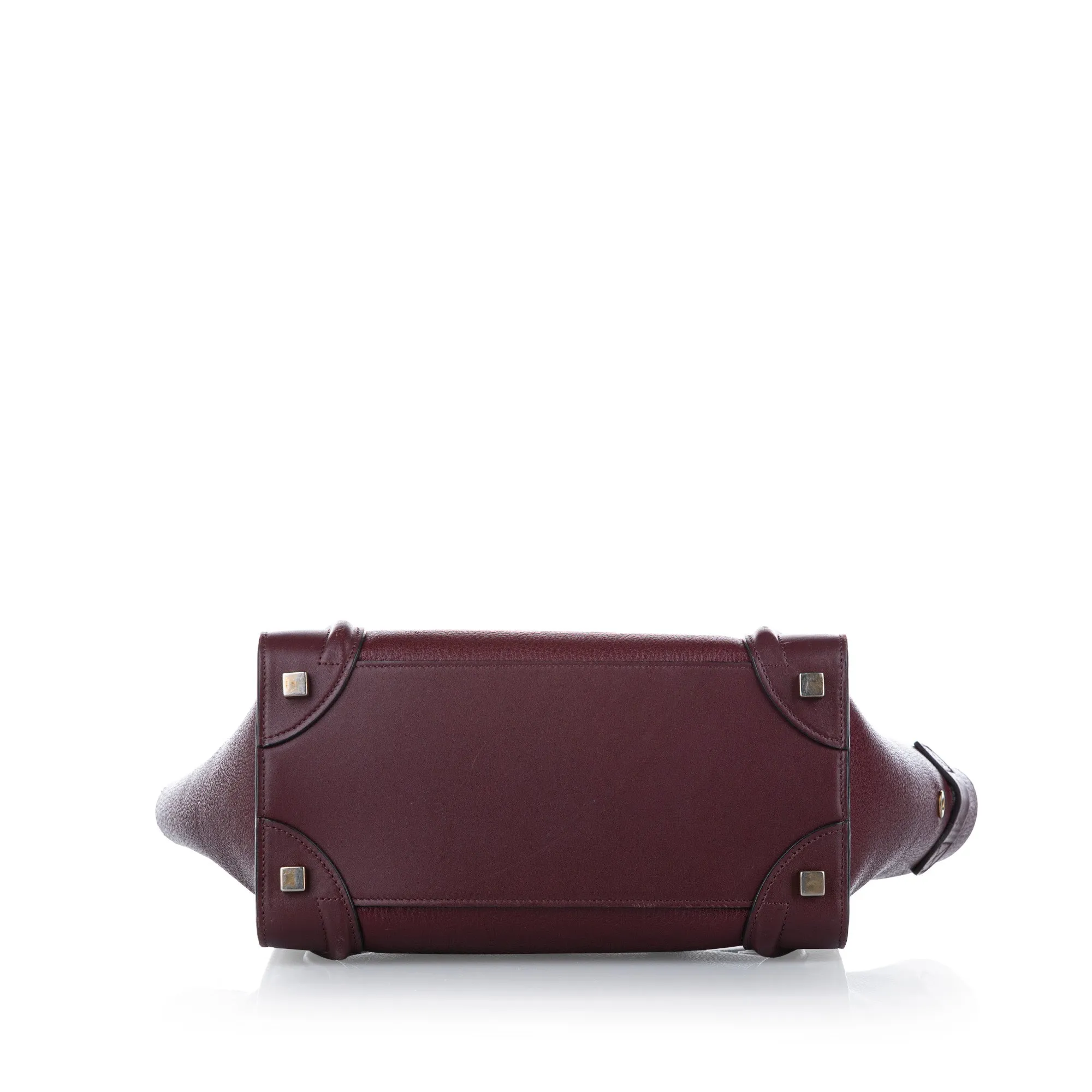 Celine Luggage Leather Tote Bag Purple