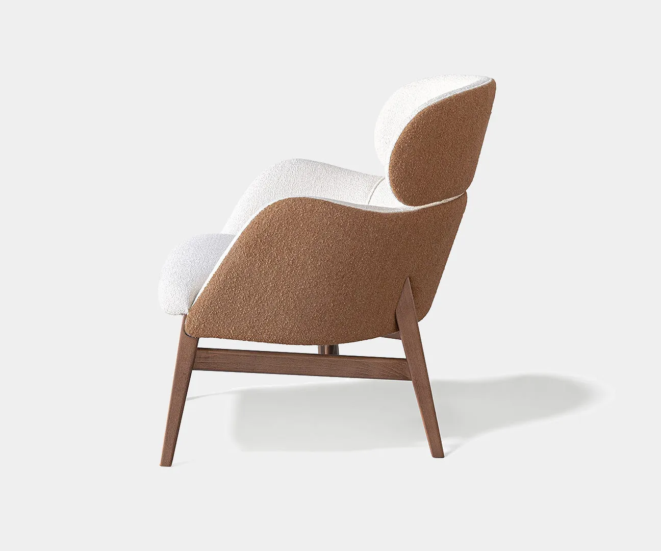 Celine Luxury Designer Armchair and Modern Curved Pouf