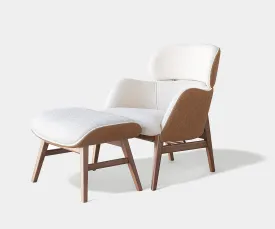 Celine Luxury Designer Armchair and Modern Curved Pouf