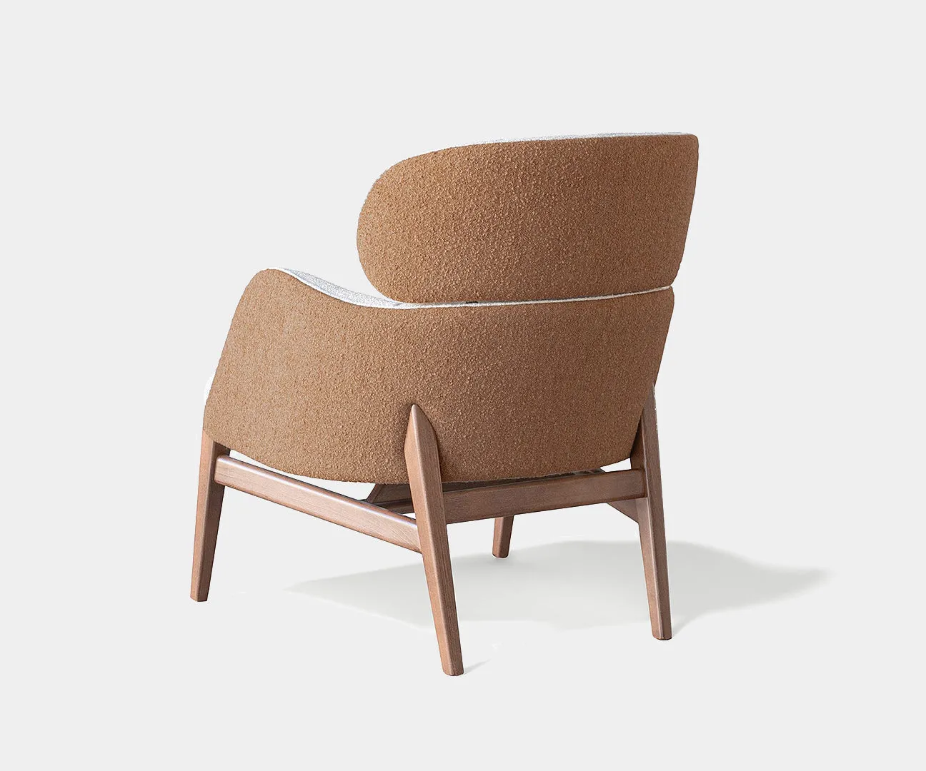 Celine Luxury Designer Armchair and Modern Curved Pouf