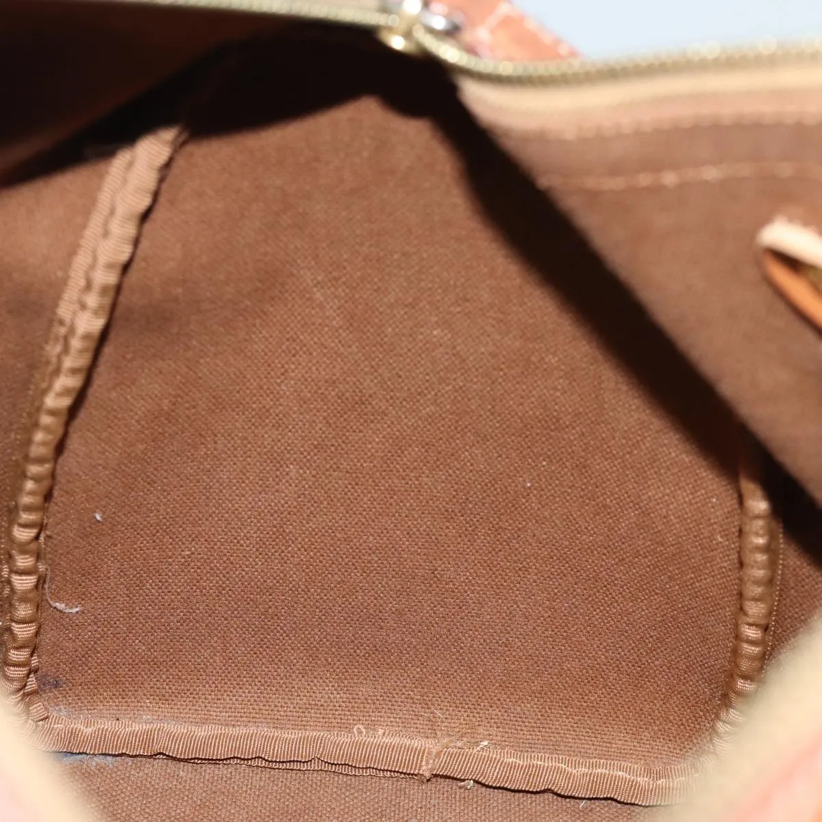 CELINE Macadam Canvas Boston Bag PVC Brown Auth 74193