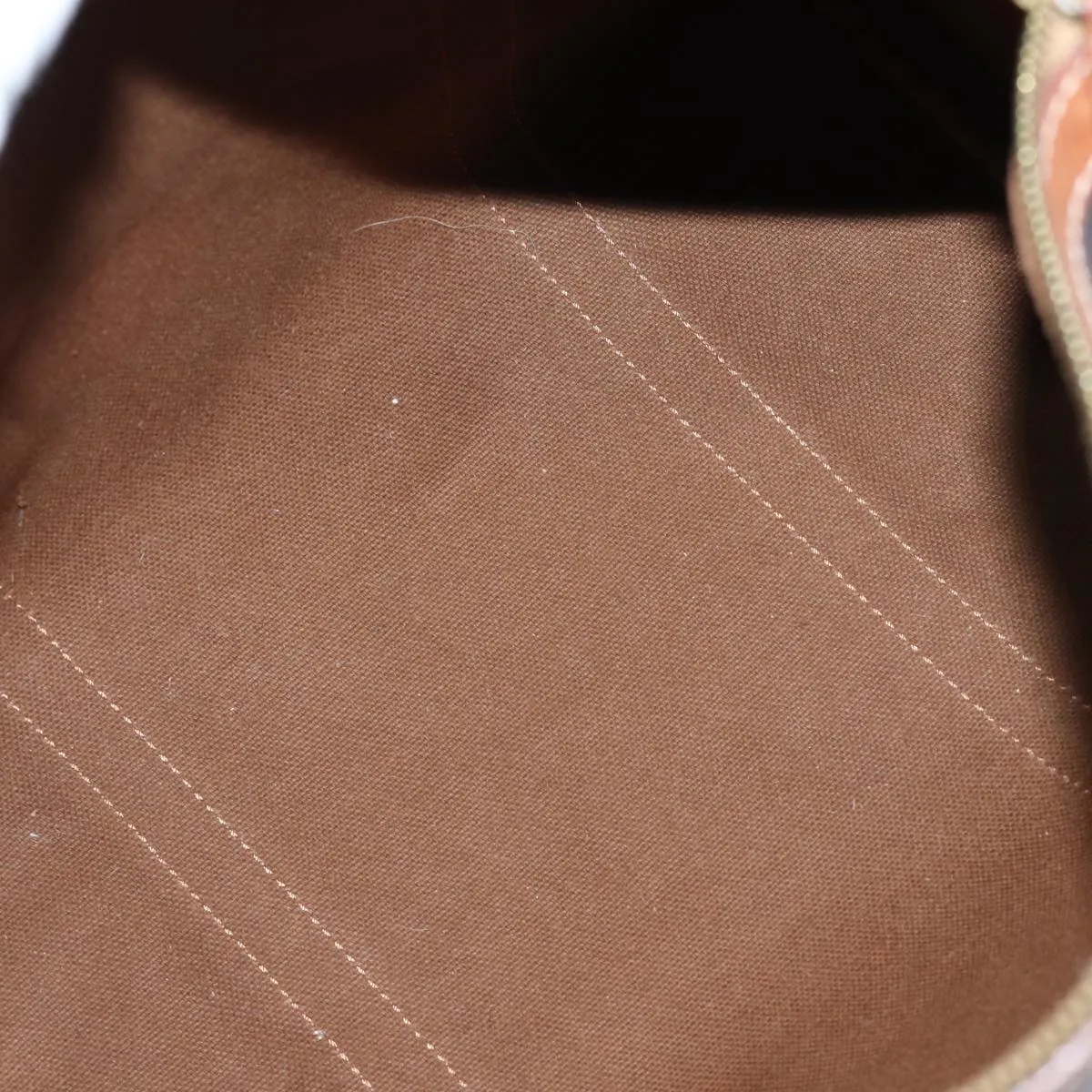 CELINE Macadam Canvas Boston Bag PVC Brown Auth 74193