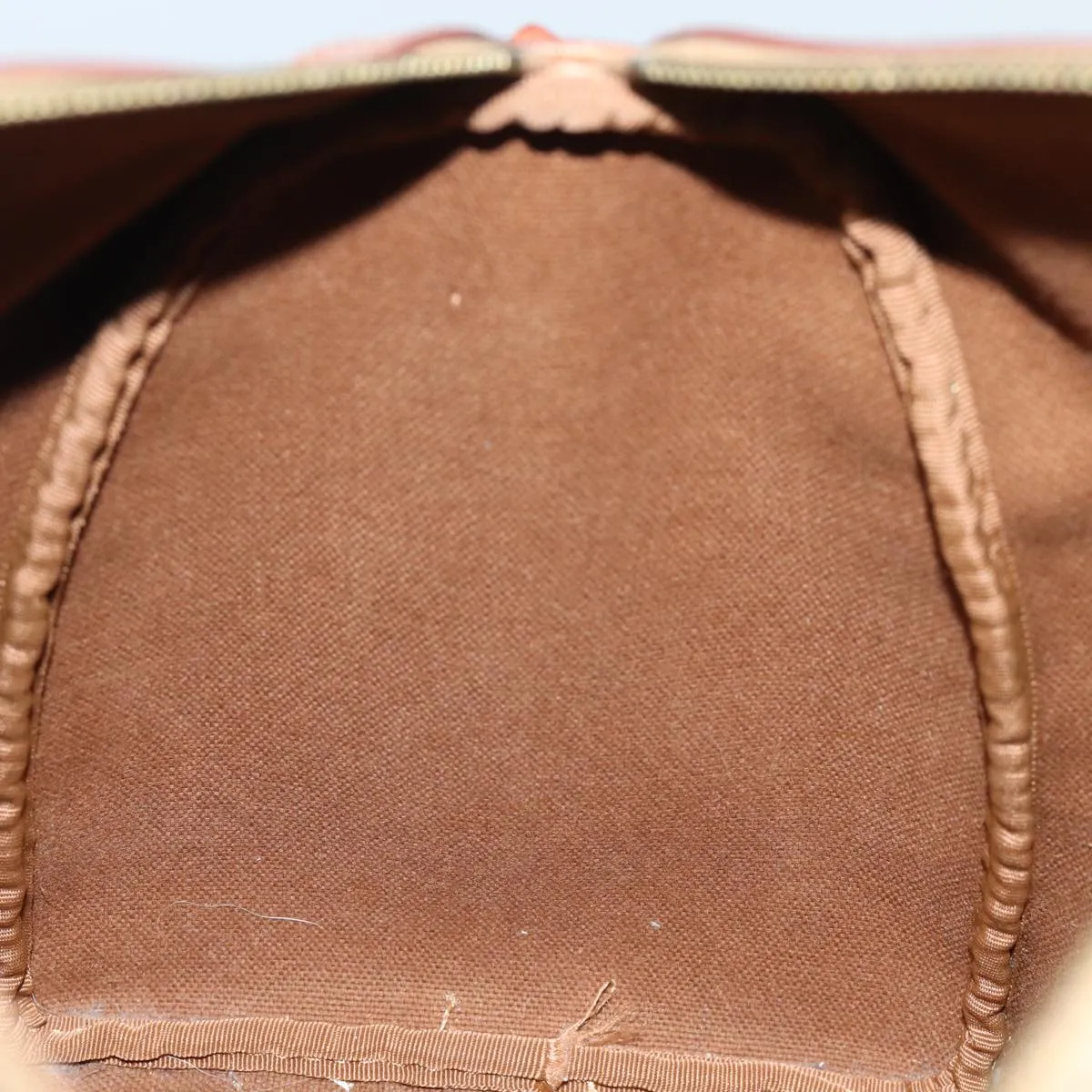 CELINE Macadam Canvas Boston Bag PVC Brown Auth 74193