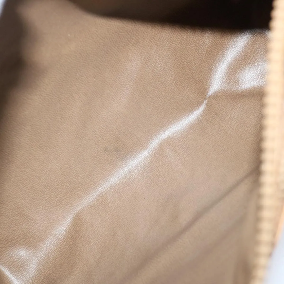 CELINE Macadam Canvas Clutch Bag Beige Auth bs13249