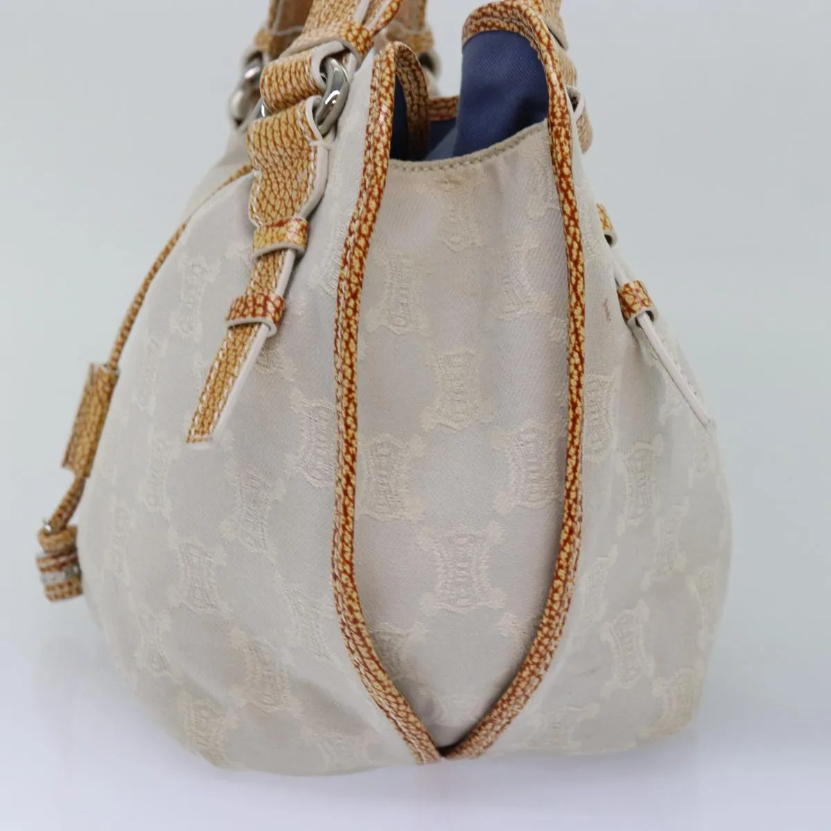 CELINE Paris Macadam Canvas Hand Bag Gray Auth bs15279