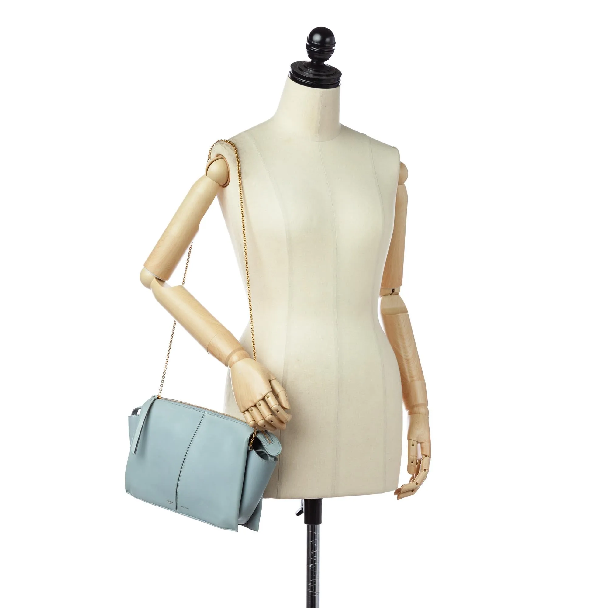 Celine Trifold Leather Crossbody Bag