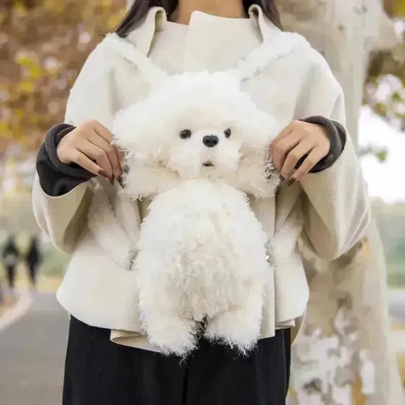 Chongker Realistic Poodle Shaped Backpack