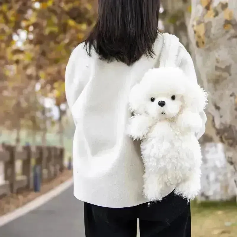 Chongker Realistic Poodle Shaped Backpack