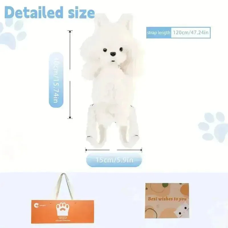 Chongker Realistic Poodle Shaped Backpack