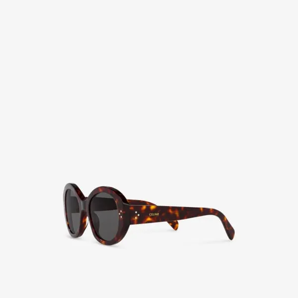 CL000382 CL40240I Celine Round Frame Acetate Sunglasses, Yellow