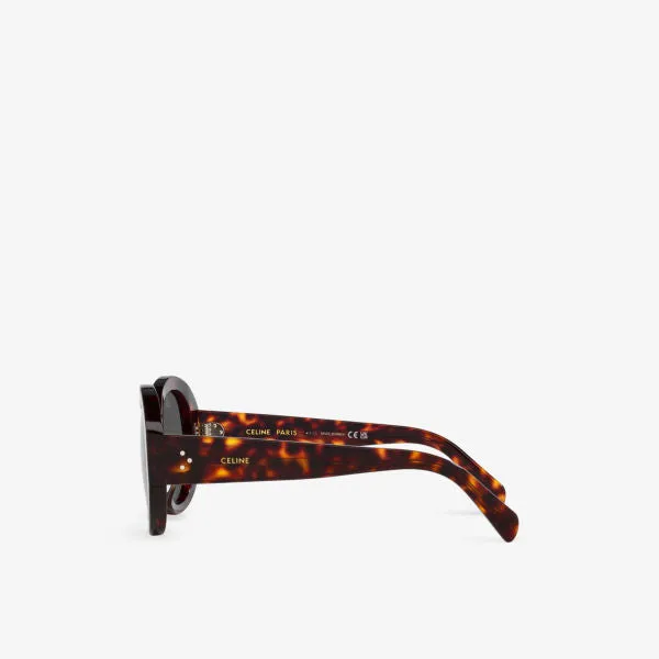 CL000382 CL40240I Celine Round Frame Acetate Sunglasses, Yellow