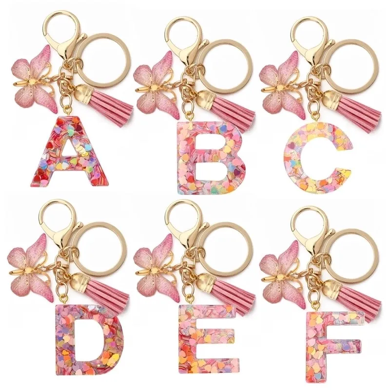 Classic Style Letter Resin Unisex Bag Pendant Keychain