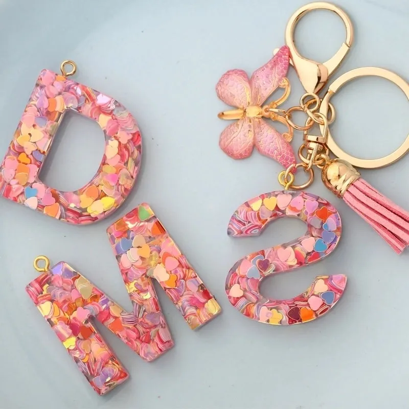 Classic Style Letter Resin Unisex Bag Pendant Keychain