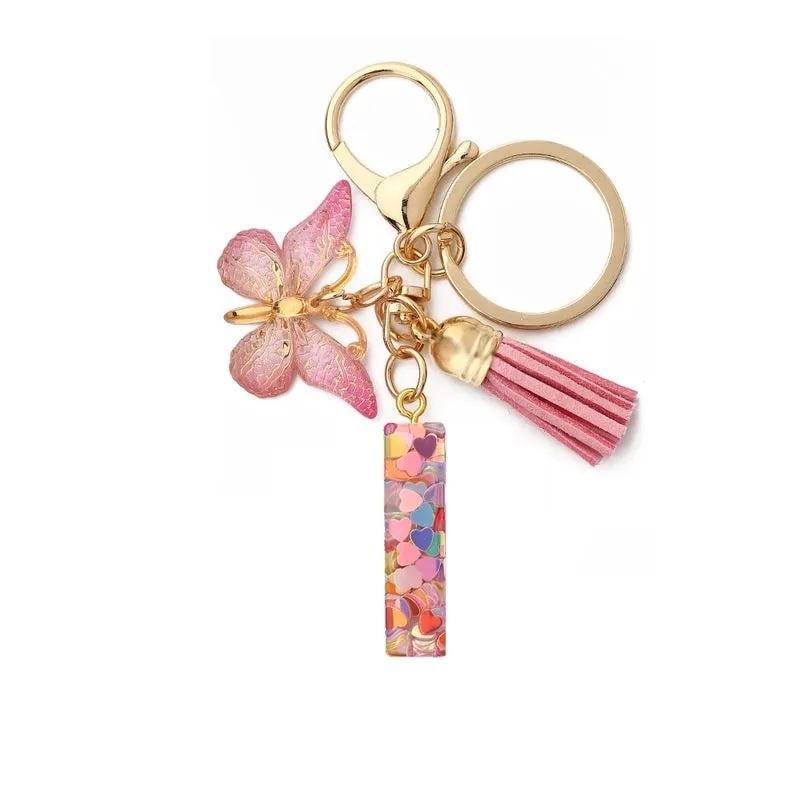 Classic Style Letter Resin Unisex Bag Pendant Keychain