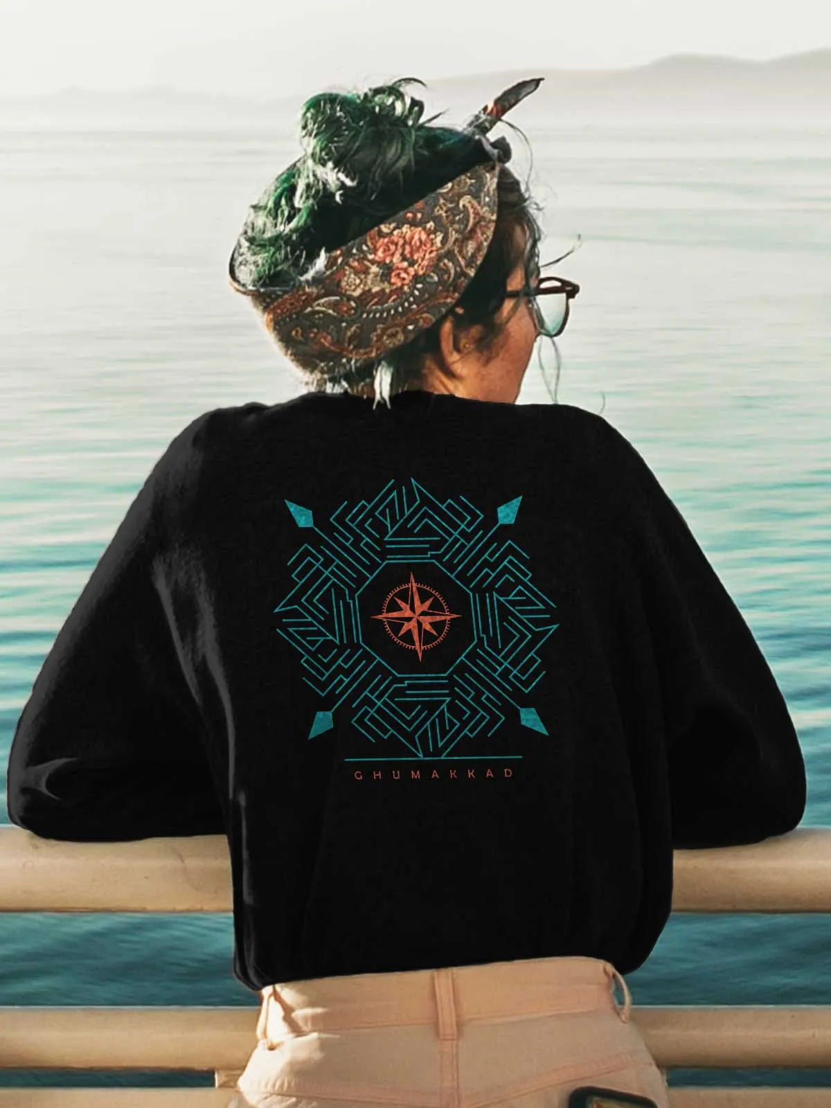 COMPASS | Back Printed Unisex Sweatshirt