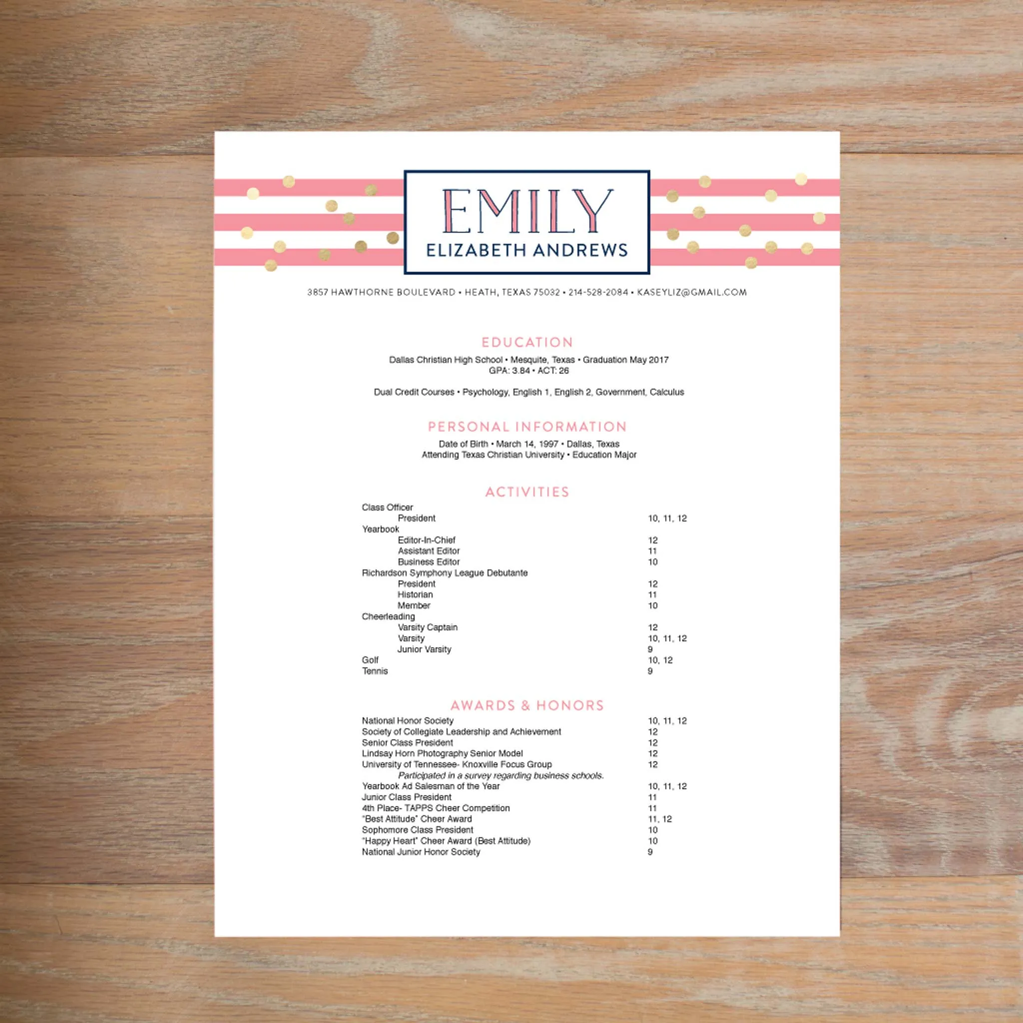 Confetti Stripes Complete Sorority Packet