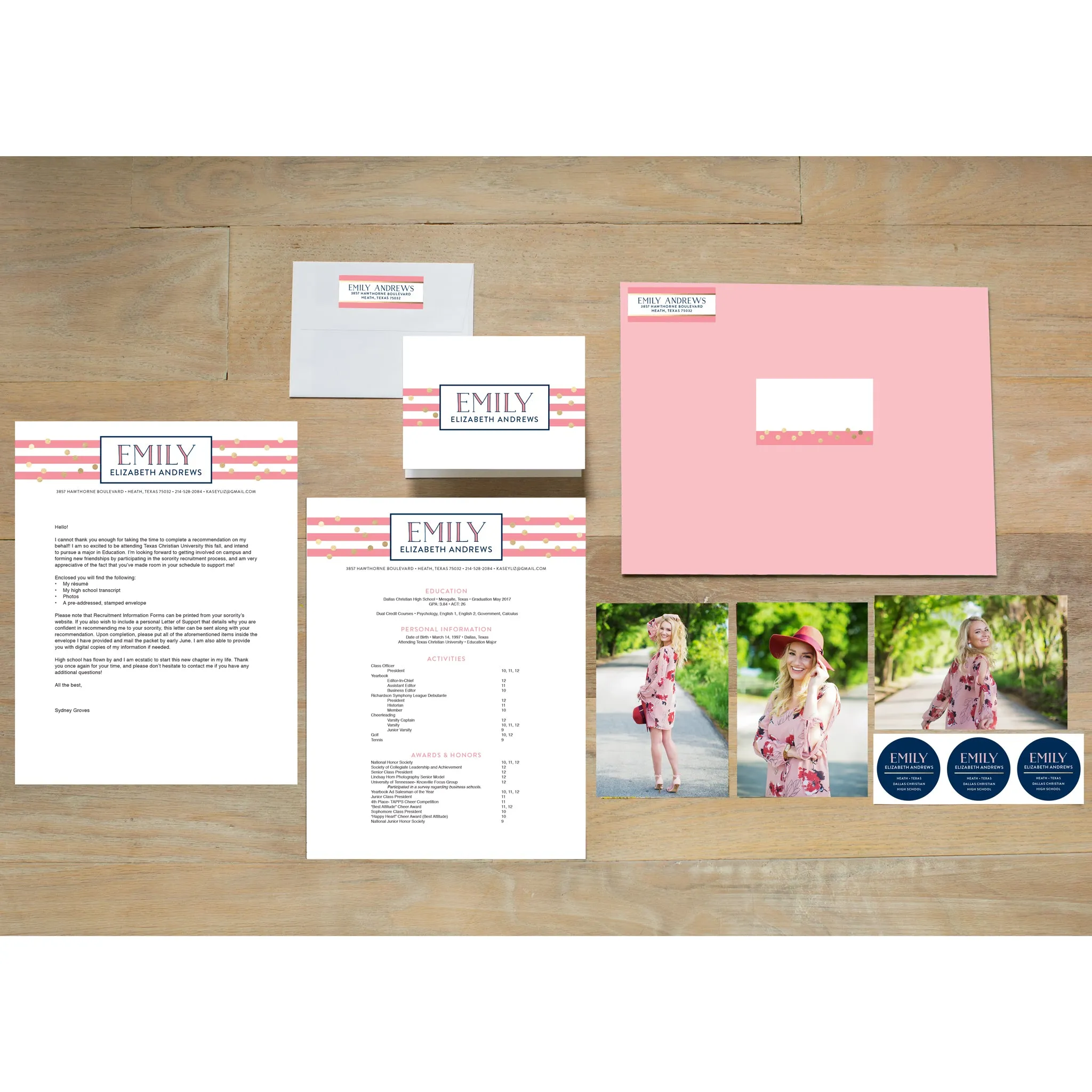 Confetti Stripes Complete Sorority Packet
