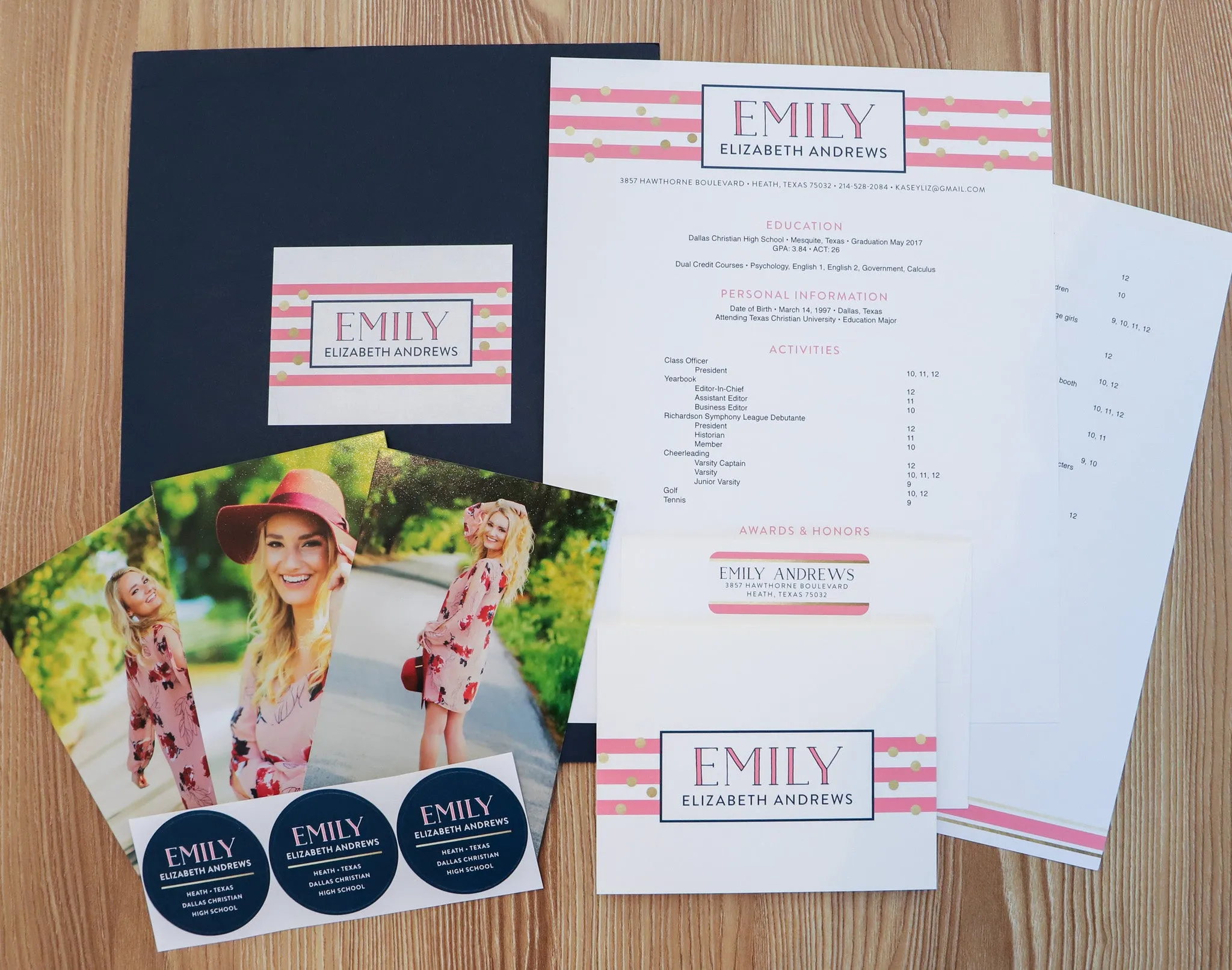 Confetti Stripes Complete Sorority Packet