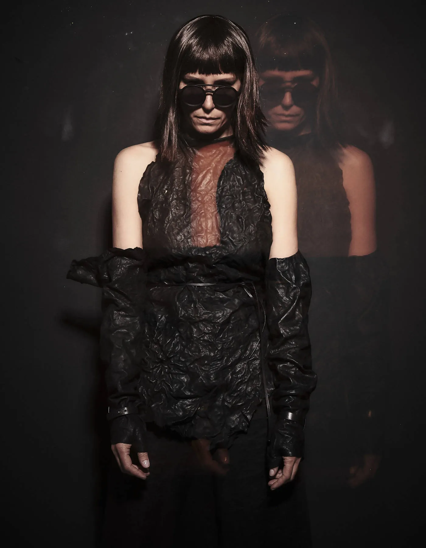 Contemporary Leather Body Top Kashan