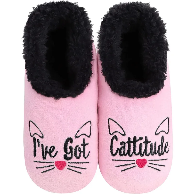 Cozy and Fun House Slippers for Women, Fuzzy Slipper Socks with Unique Designs, Non-Slip