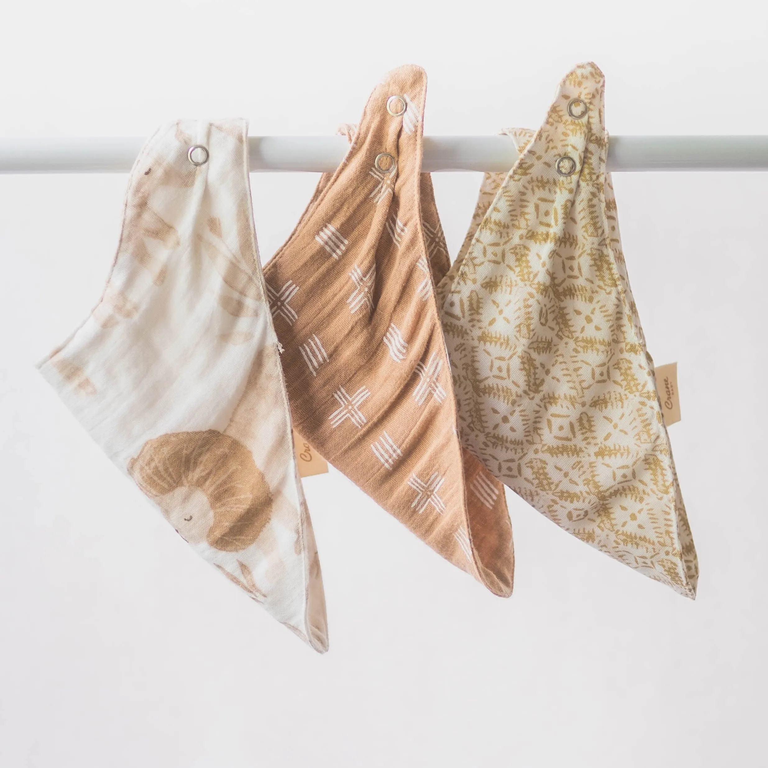 Crane Baby  Kendi 3pc. Muslin Bib set
