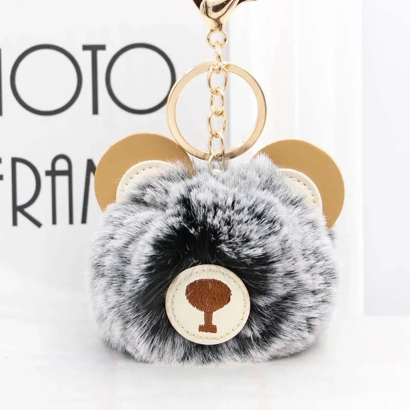 Cute Bear Plush Women's Bag Pendant Keychain