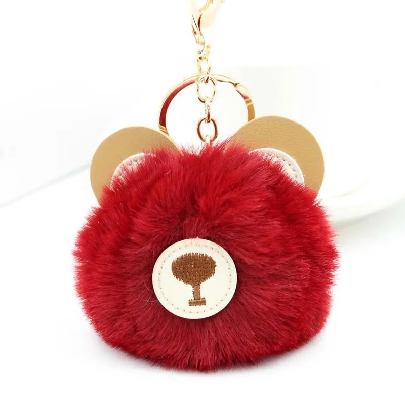 Cute Bear Plush Women's Bag Pendant Keychain