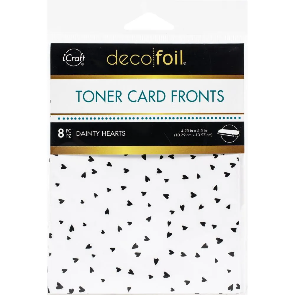Deco Foil White Toner Sheets 4.25"X5.5" 8 pack - Dainty Hearts