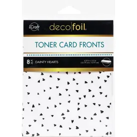Deco Foil White Toner Sheets 4.25"X5.5" 8 pack - Dainty Hearts