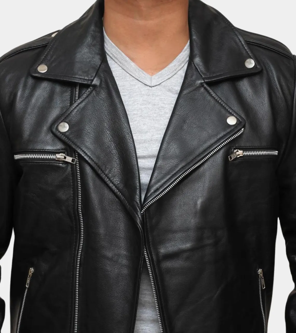 Derrick Men's Biker Leather Jacket