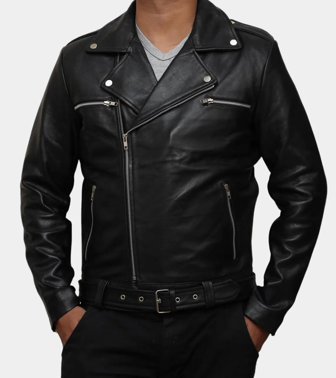 Derrick Men's Biker Leather Jacket