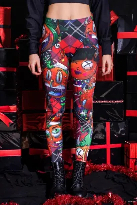 Devil Wears Tartan Leggings