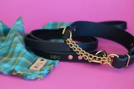 EXCLUSIVE LEATHER COLLECTION - Ebony Leather Martingale Collar