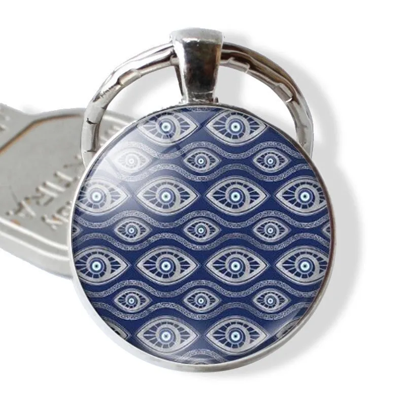 Fashion Devil's Eye Alloy Glass Keychain
