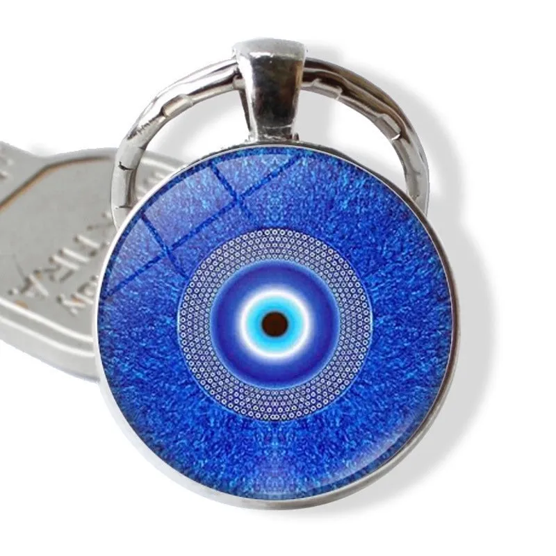 Fashion Devil's Eye Alloy Glass Keychain