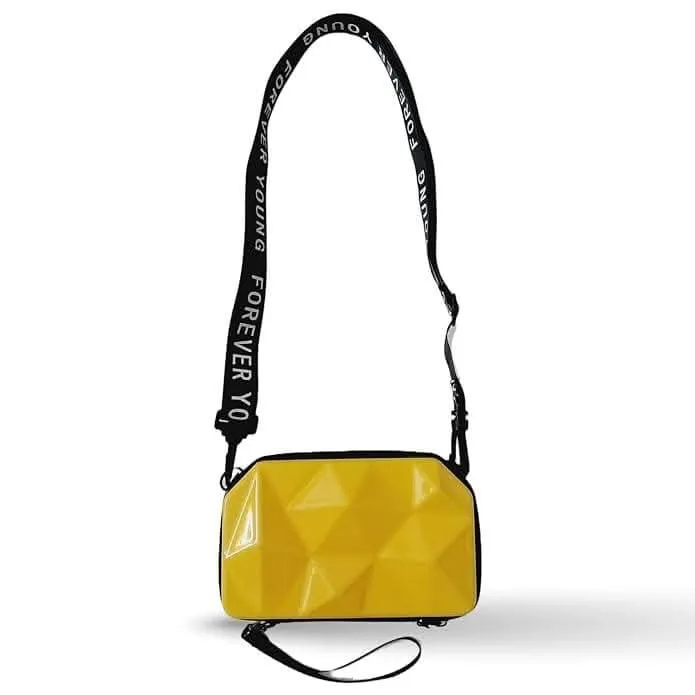 Fashion Street FS 3D Sling Box Bag/Forever Young Sling bag (yellow)