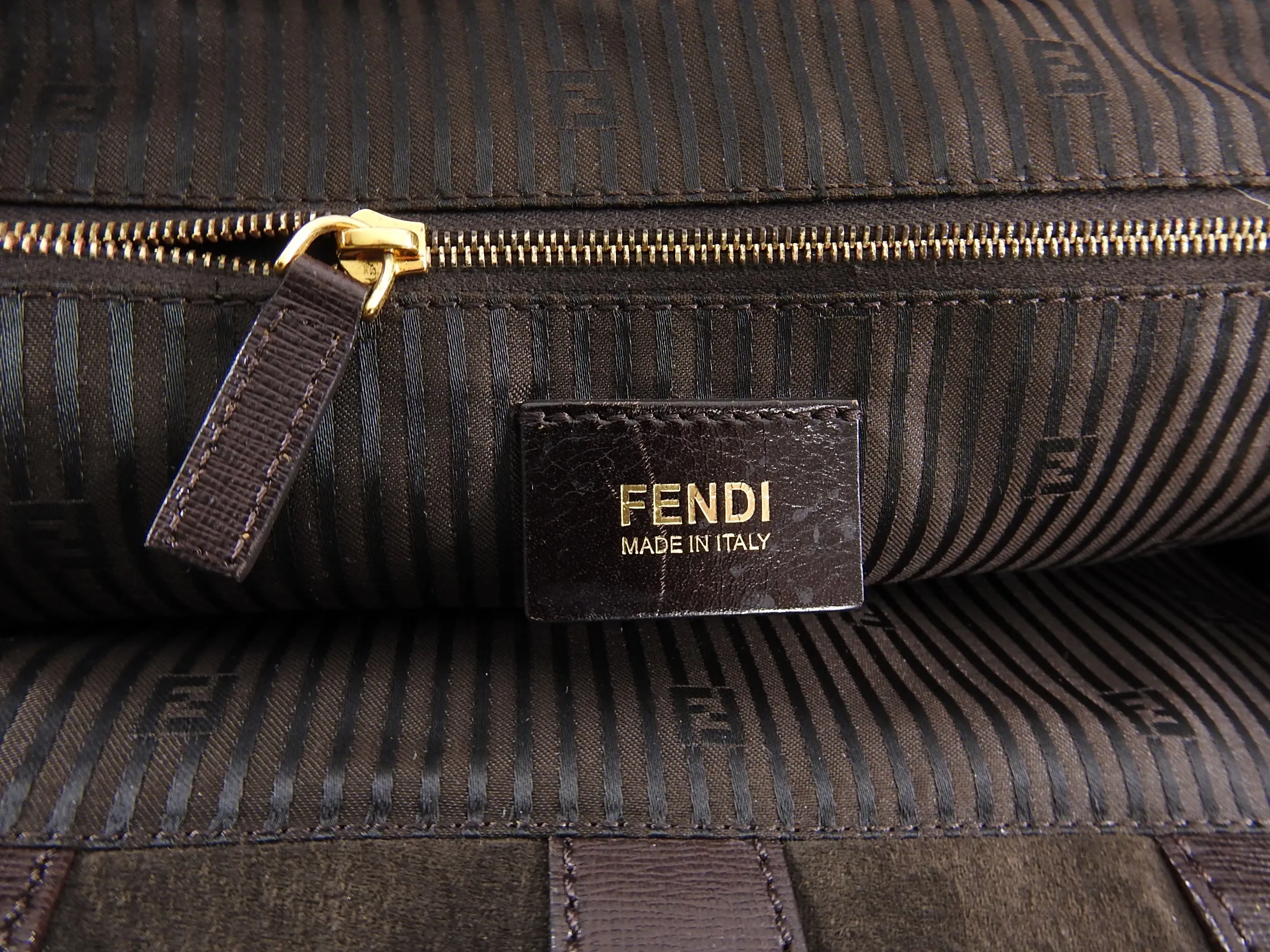 Fendi 2 Jours Large Brown Shopper Tote Bag