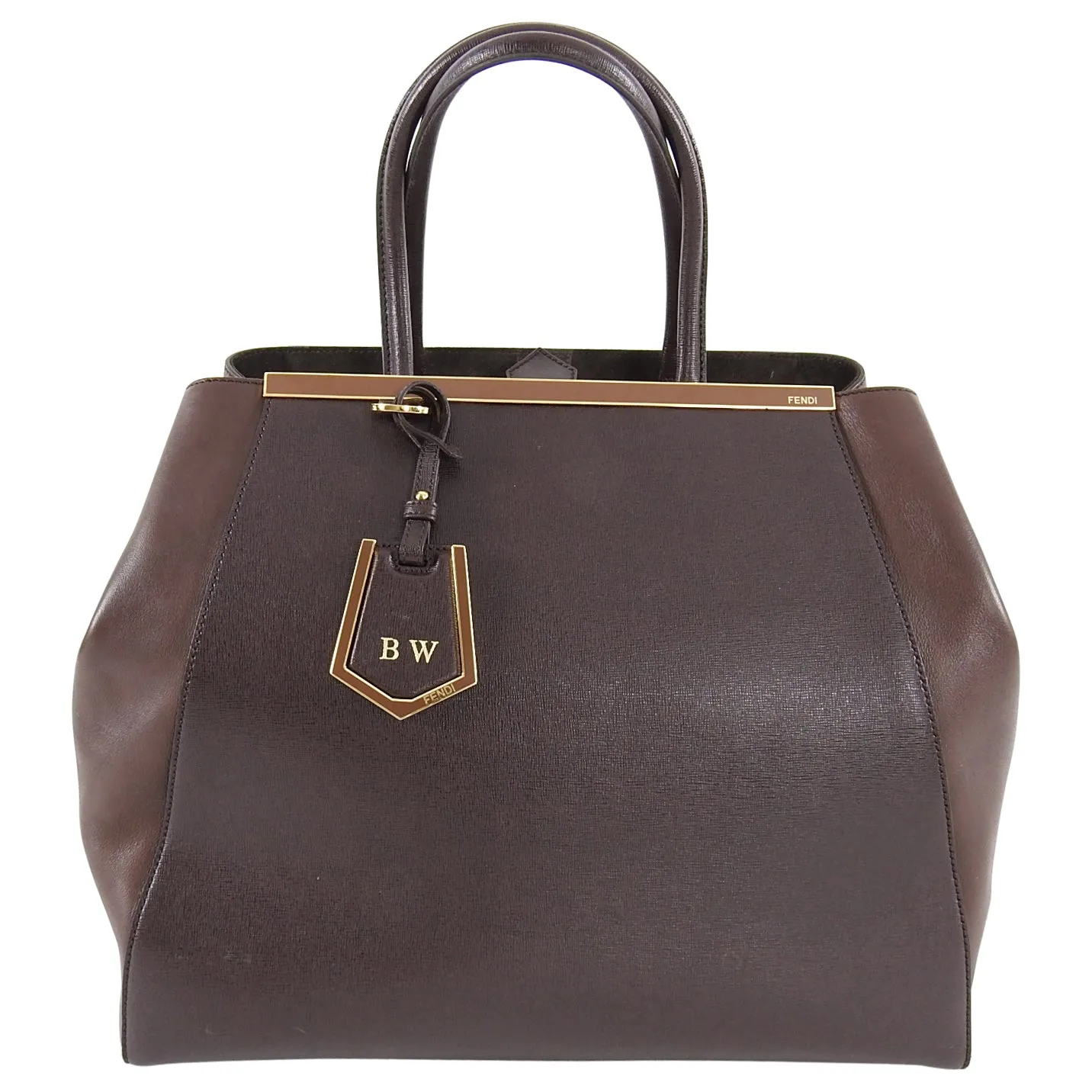 Fendi 2 Jours Large Brown Shopper Tote Bag
