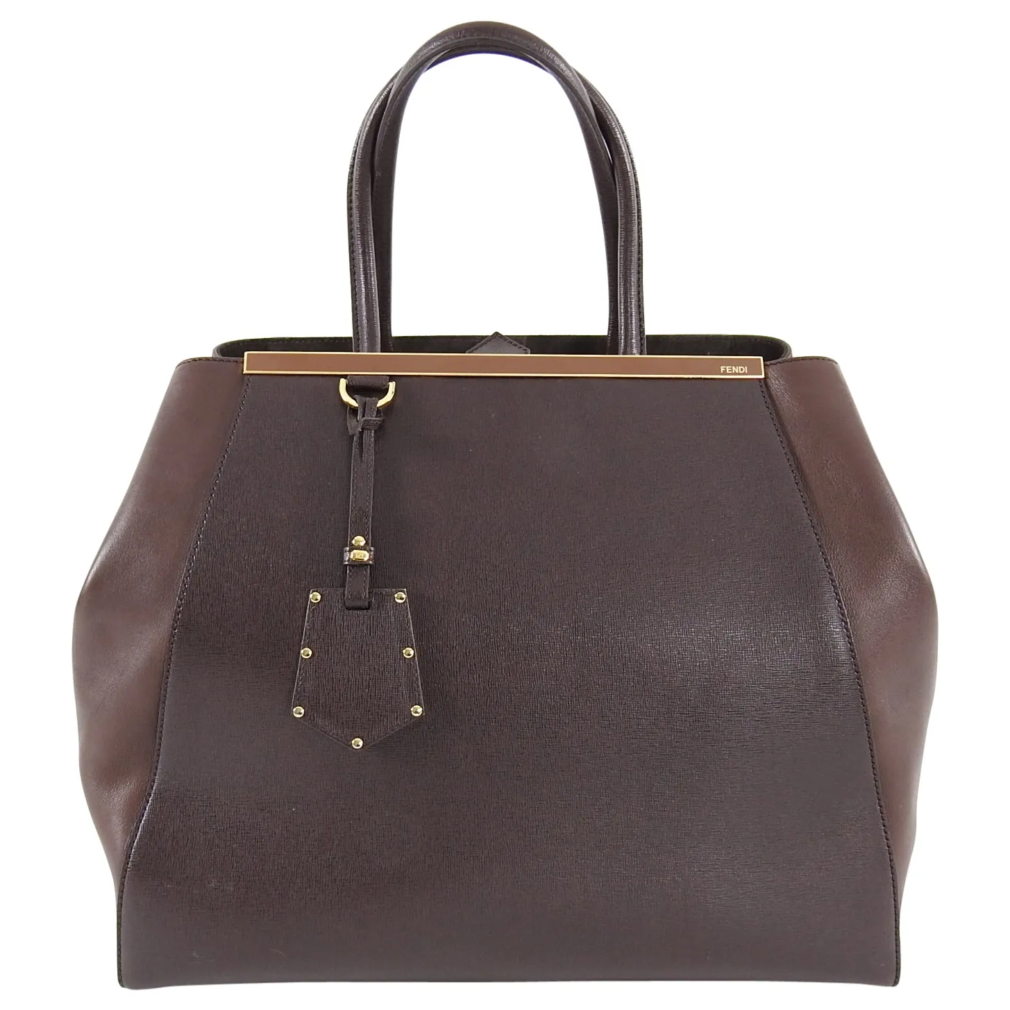 Fendi 2 Jours Large Brown Shopper Tote Bag
