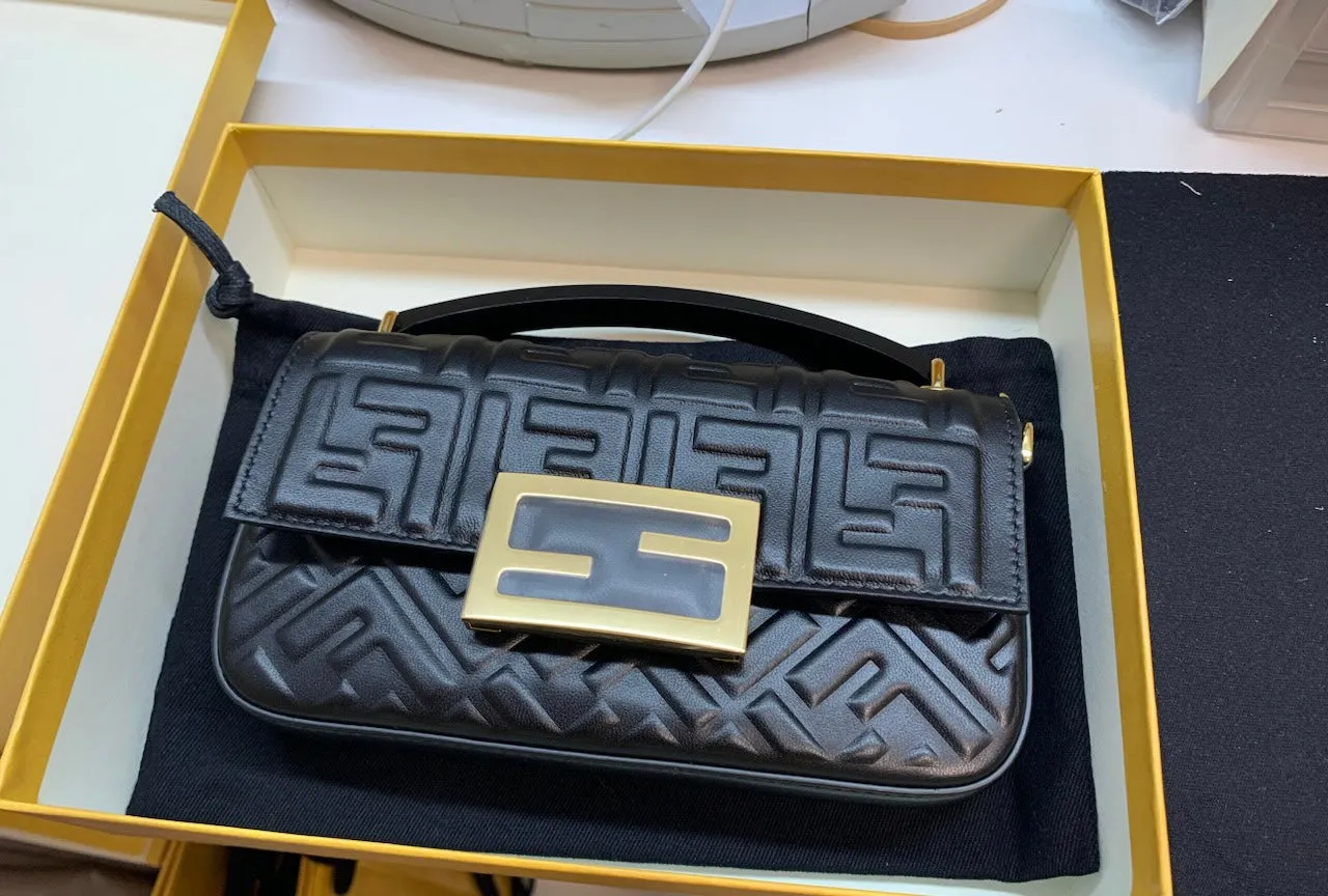Fendi Baguette - Black Nappa Leather