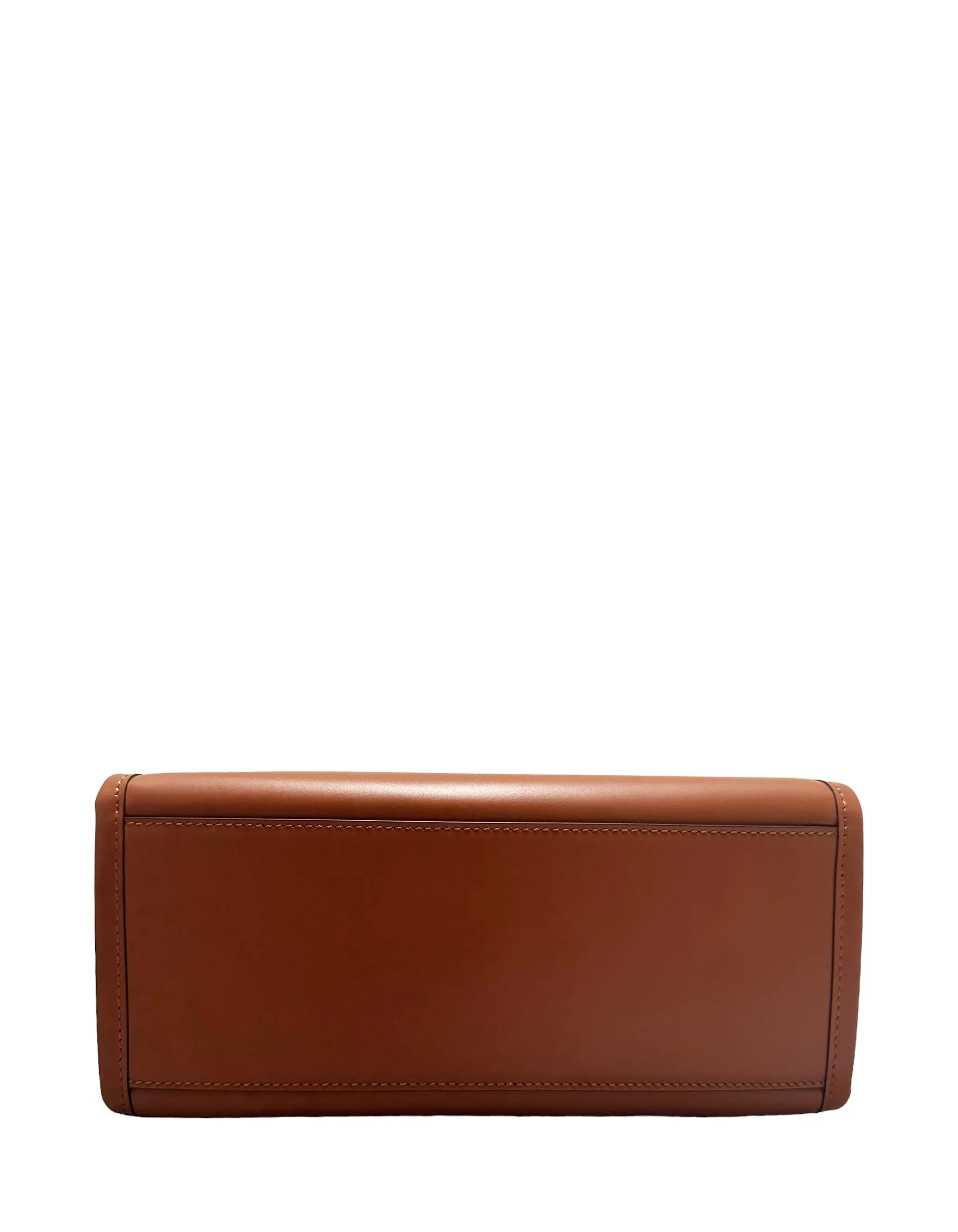 Fendi Brown Leather Small Fendi Sunshine Shopper Tote Bag