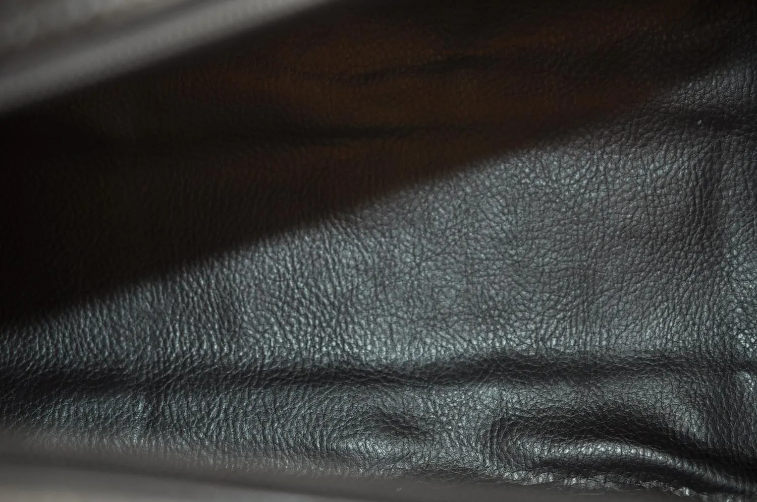 FENDI Chain Hand Bag Leather 2way Black  am2376s