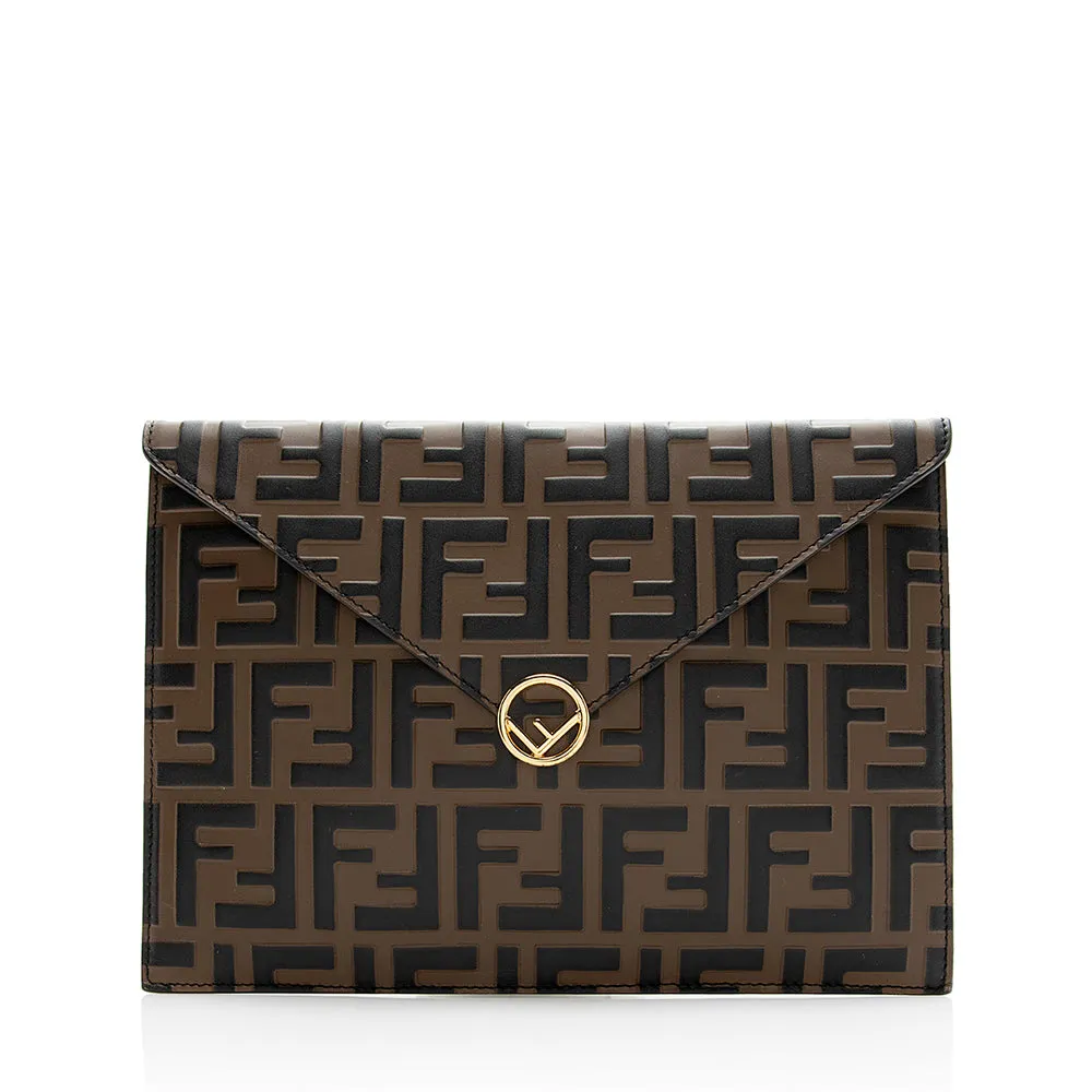 Fendi FF Embossed 1974 Envelope Pouch (SHF-20977)