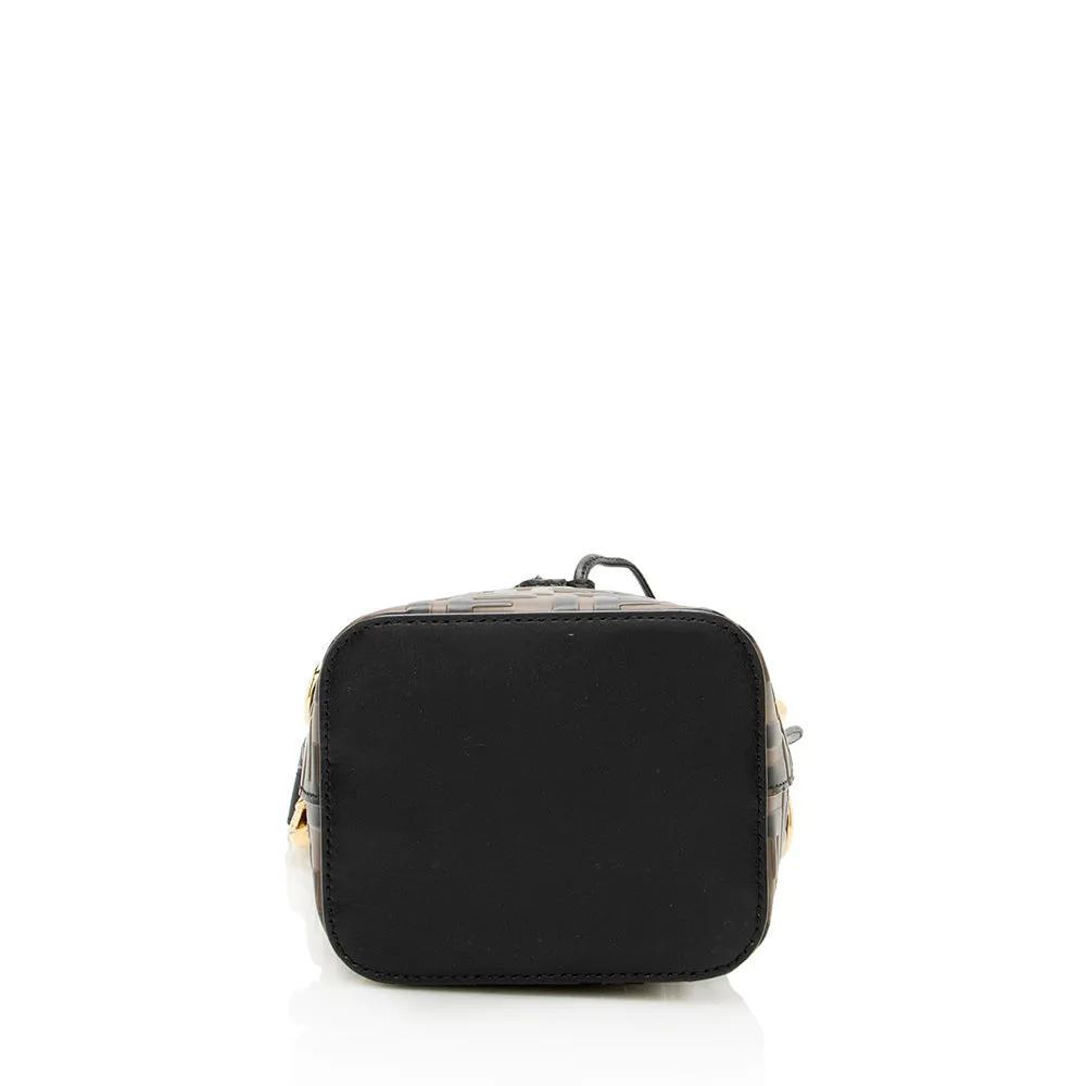 Fendi FF Embossed Calfskin Mon Tresor Mini Bucket Bag (SHF-18974)