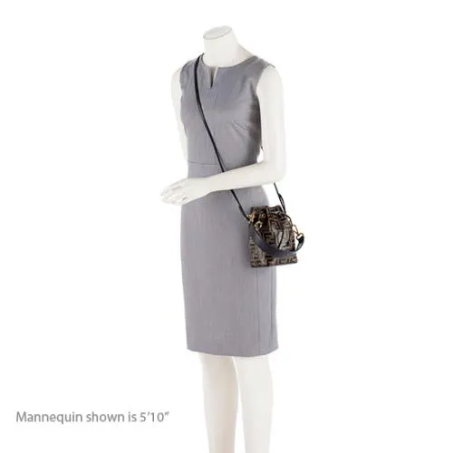 Fendi FF Embossed Calfskin Mon Tresor Mini Bucket Bag (SHF-18974)