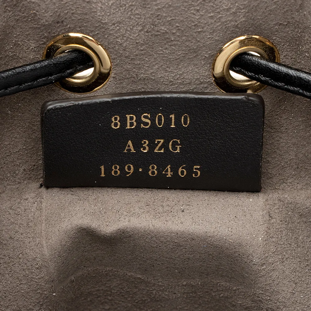Fendi FF Embossed Calfskin Mon Tresor Mini Bucket Bag (SHF-18974)