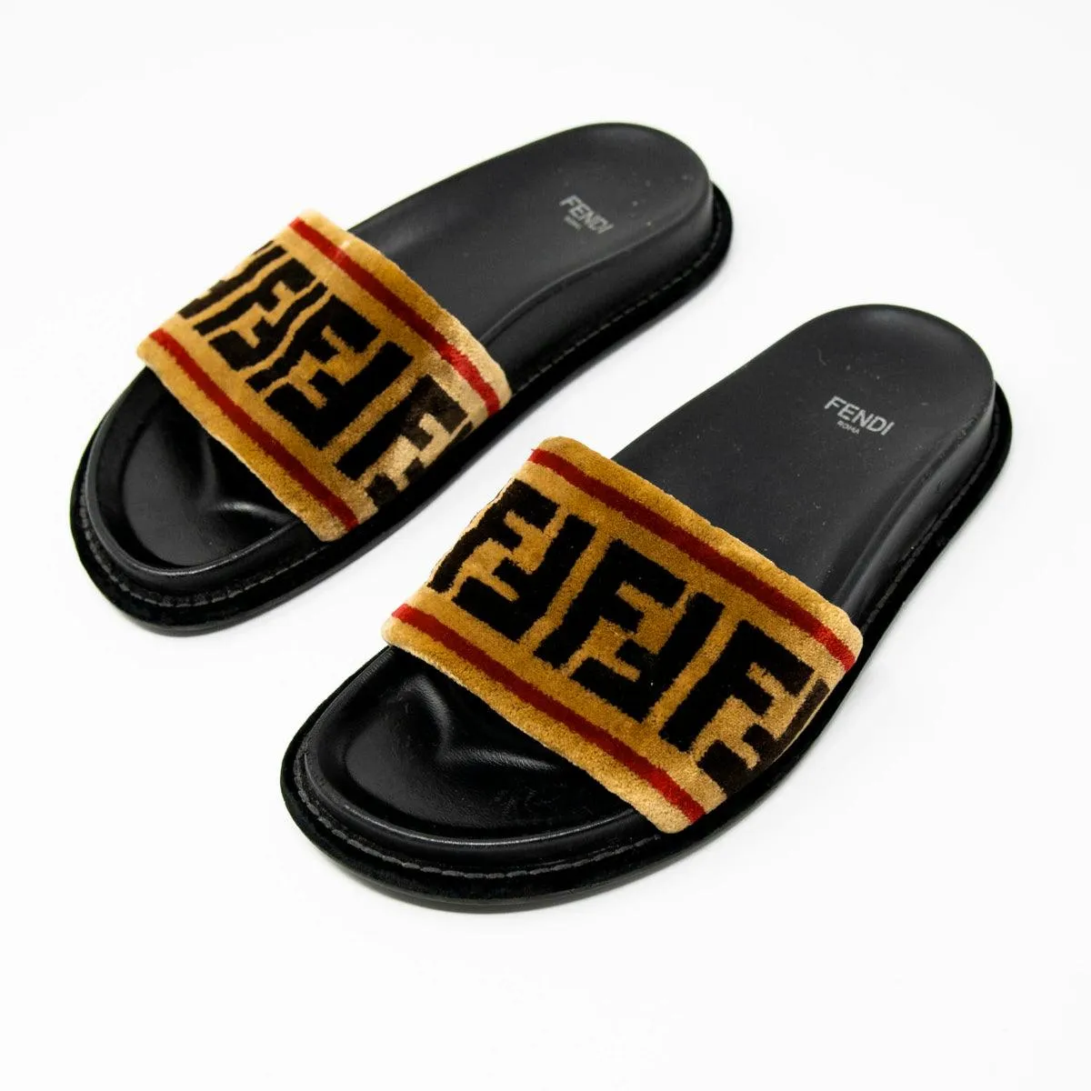 Fendi FF Velvet Forever Slides 36
